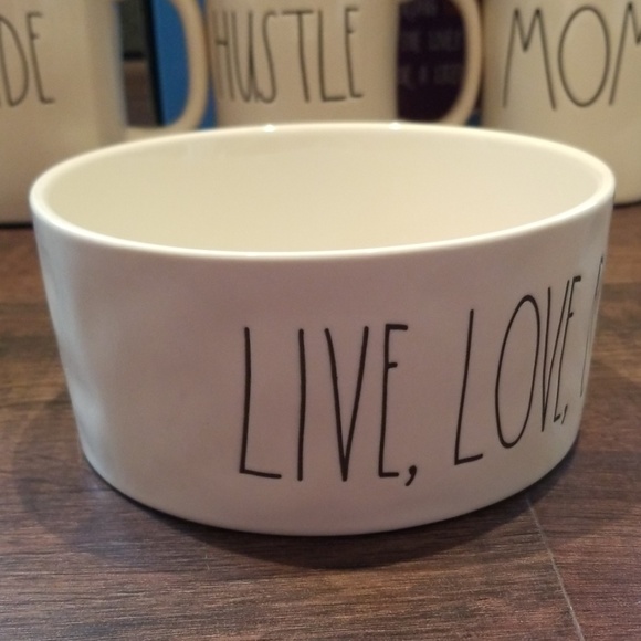 Rae Dunn Dog Bowl Live, Love, Bark! - Picture 2 of 5